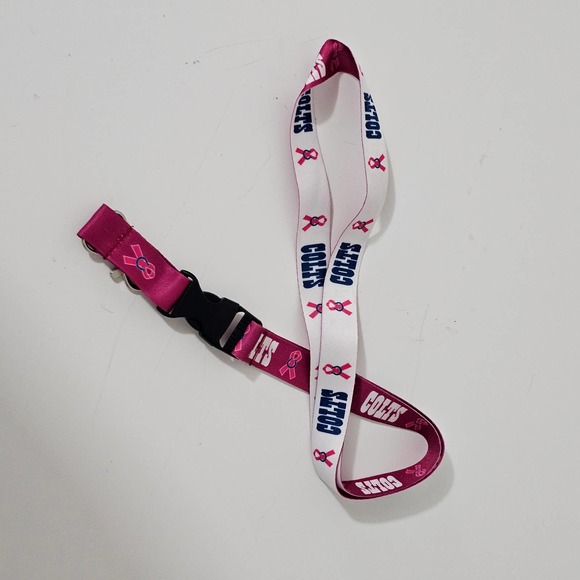 Colts -Breast Cancer Key chain‎ ID holder - Picture 1 of 5